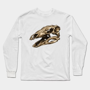 Dinosaur Skull Stegosaurus Long Sleeve T-Shirt